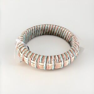 NWT Chunky Wooden Handmade Bamboo Colorful Bangle Bracelet